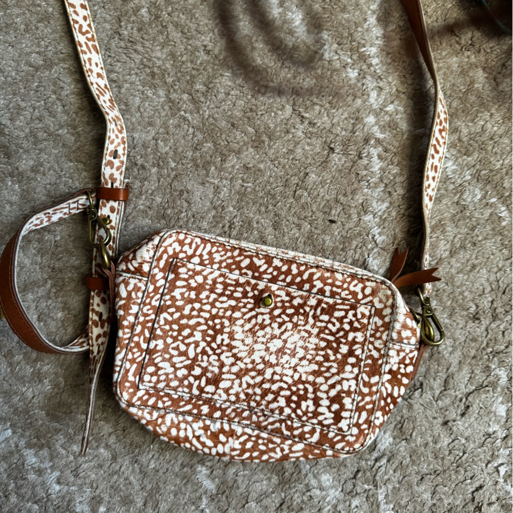 Madewell Brown and Cream western Crossbody Bag